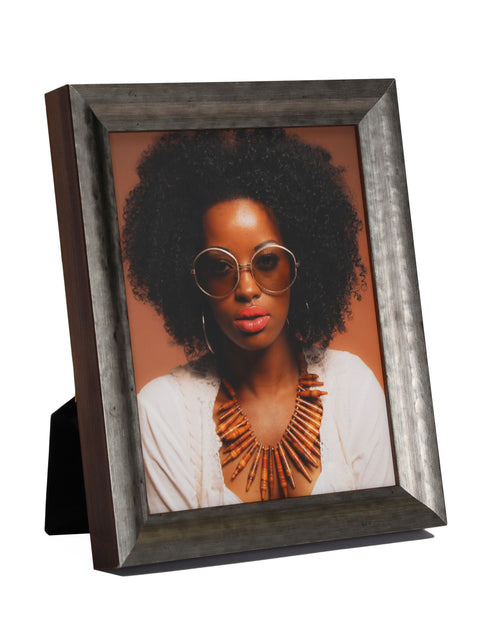 silver brown sleek frame