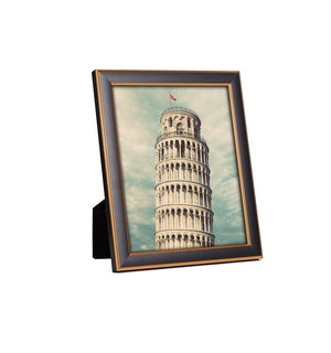 gold trim matte black frame