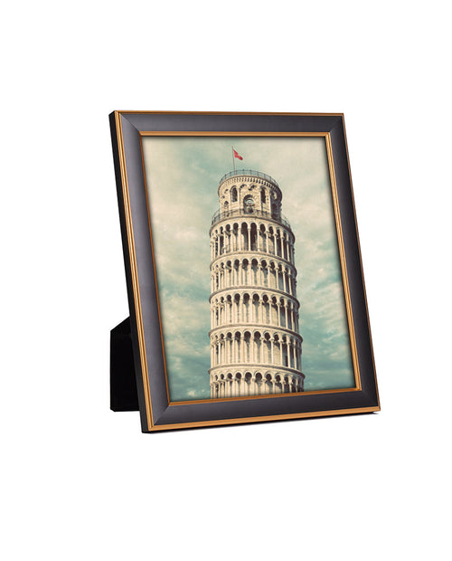 gold trim matte black frame