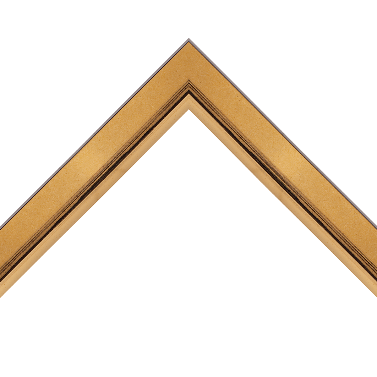 metallic gold frame with bevel lip