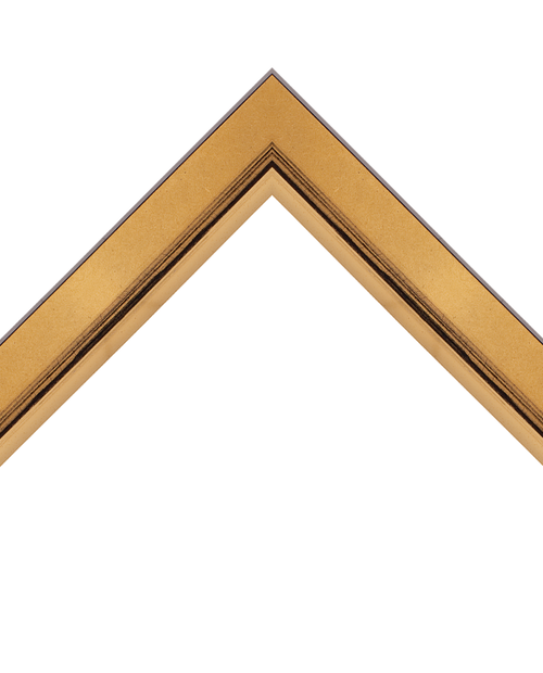 metallic gold frame with bevel lip