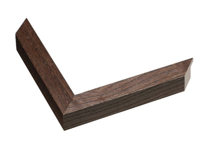 stained walnut brown frame