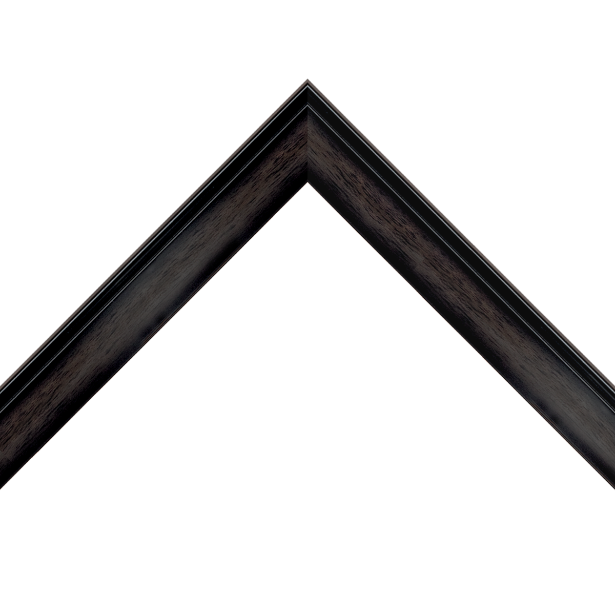 charcoal sloped wood frame