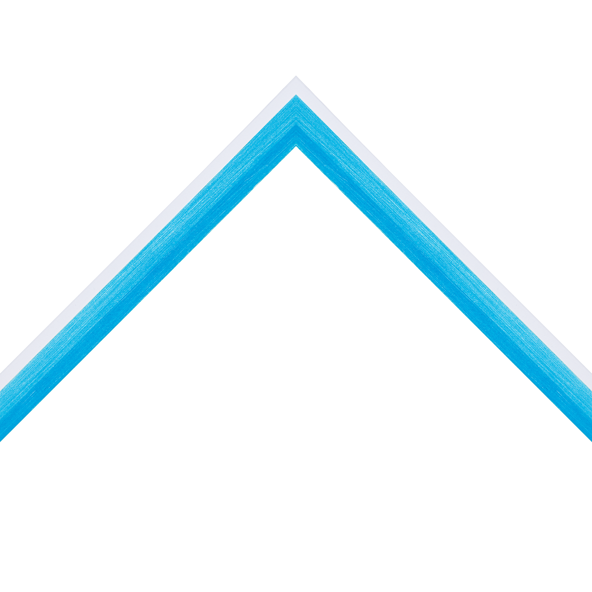 glossy angled blue frame with white edge