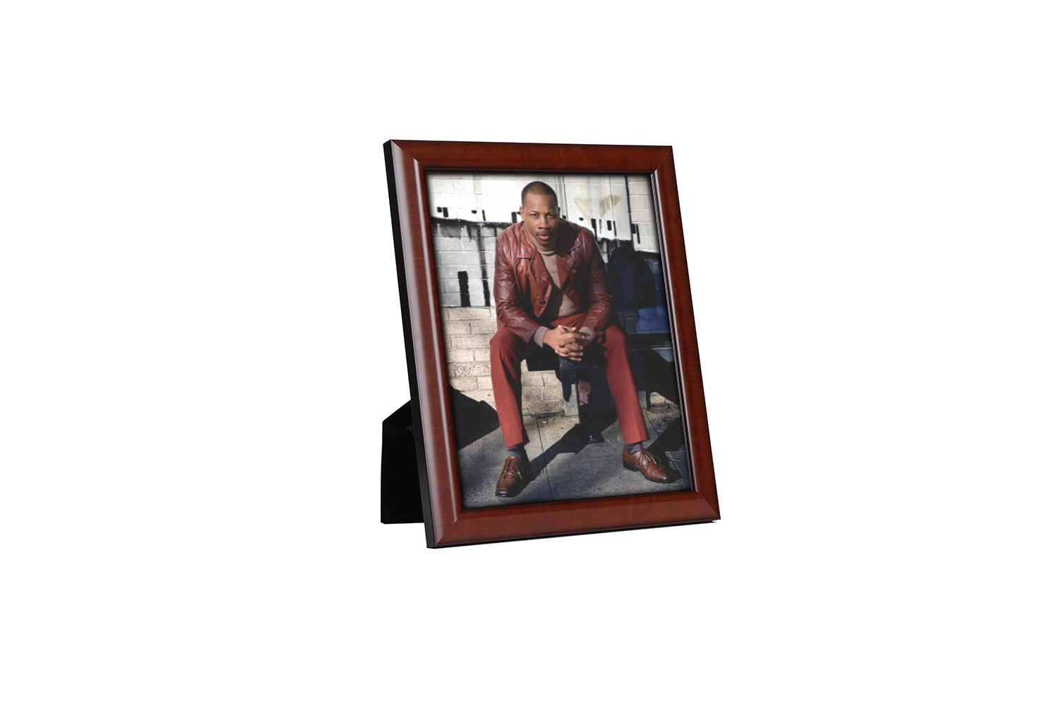 rich brown wood frame