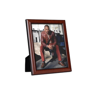 rich brown wood frame