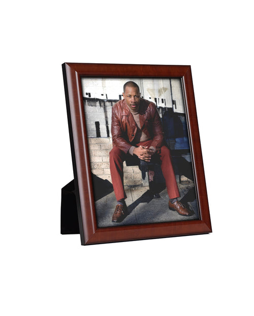 rich brown wood frame
