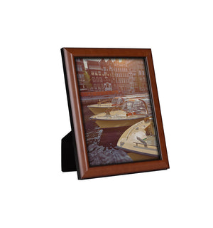rich brown wood frame