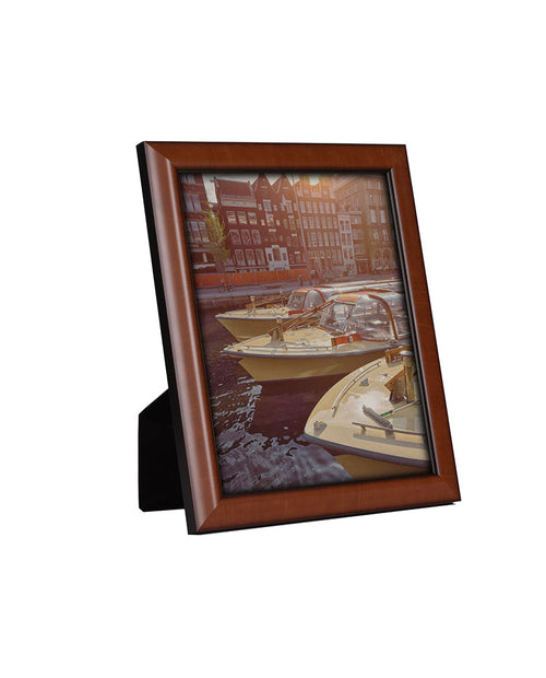 rich brown wood frame