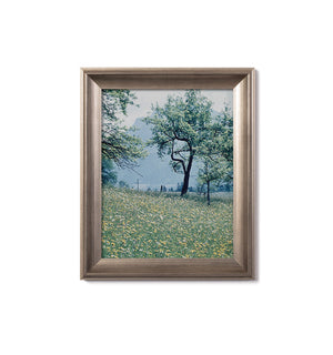 textured metallic silver frame