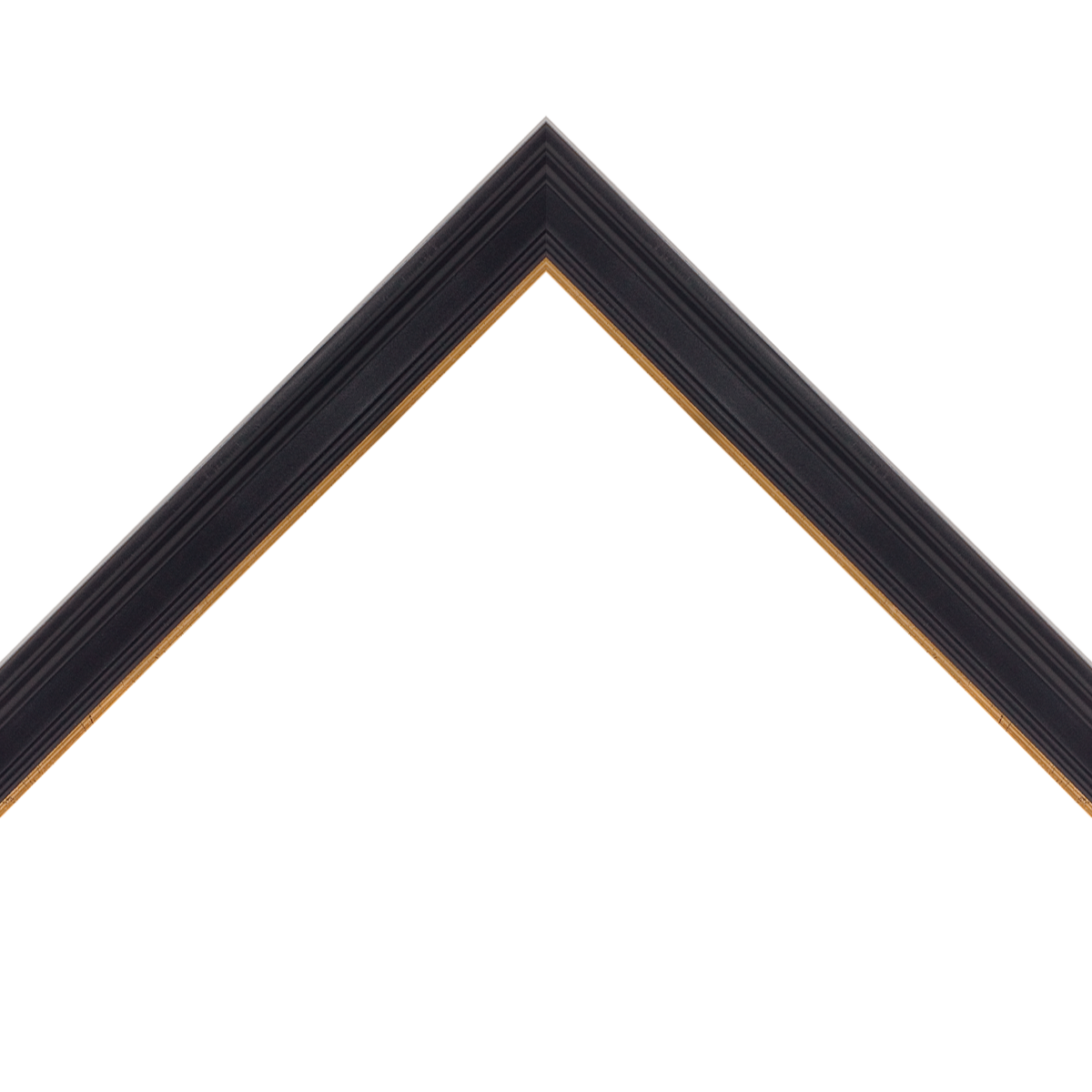 black frame with gold inner lip