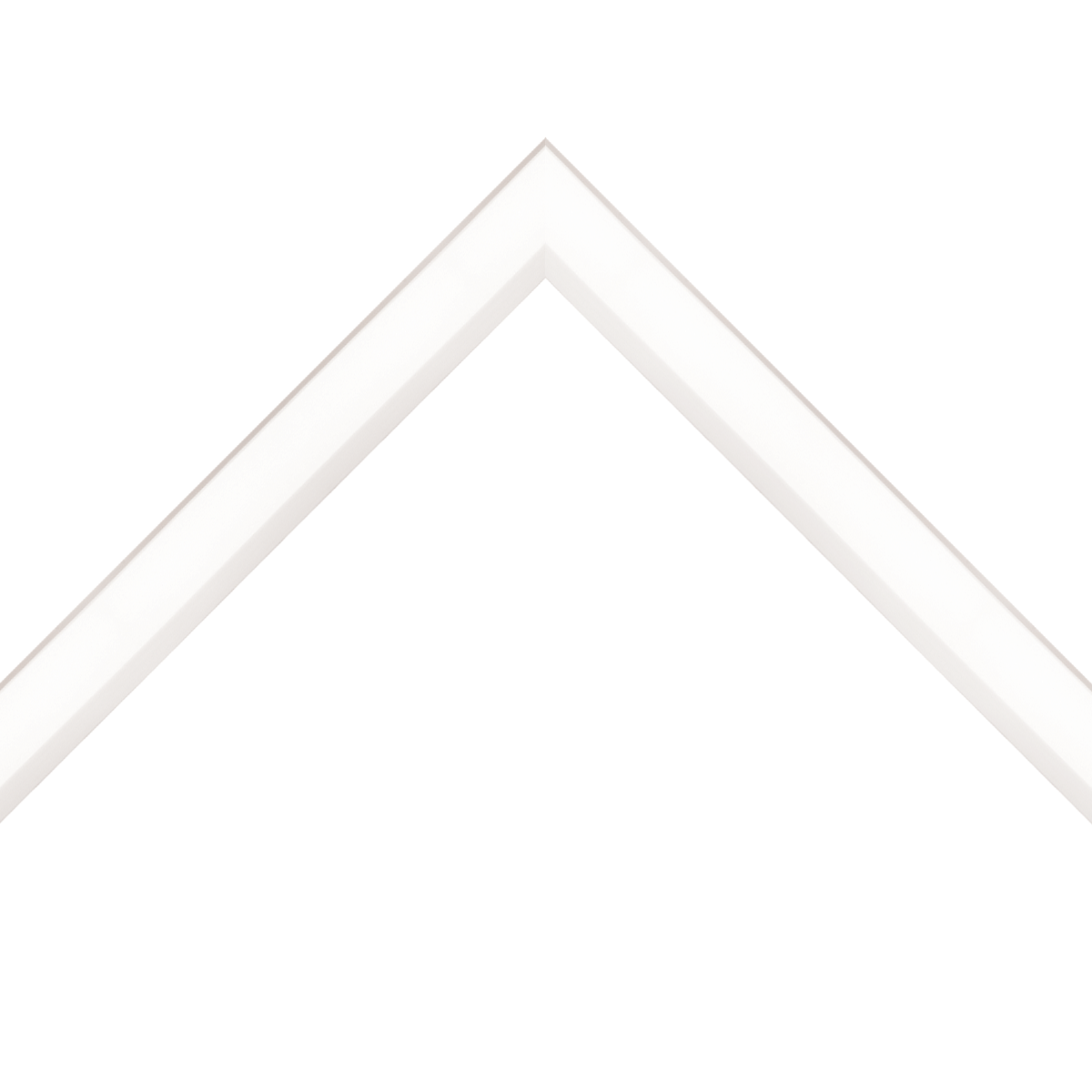 matte white frame with bevel