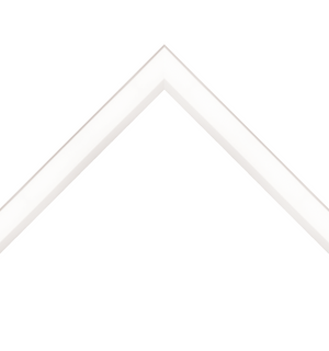 matte white frame with bevel