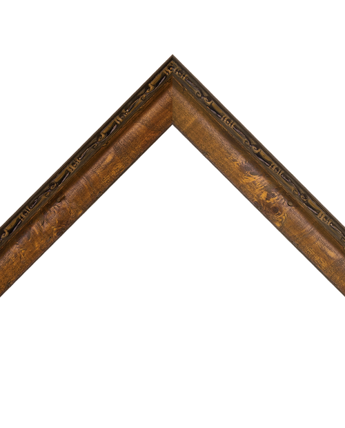 honey brown scoop frame with edge detail