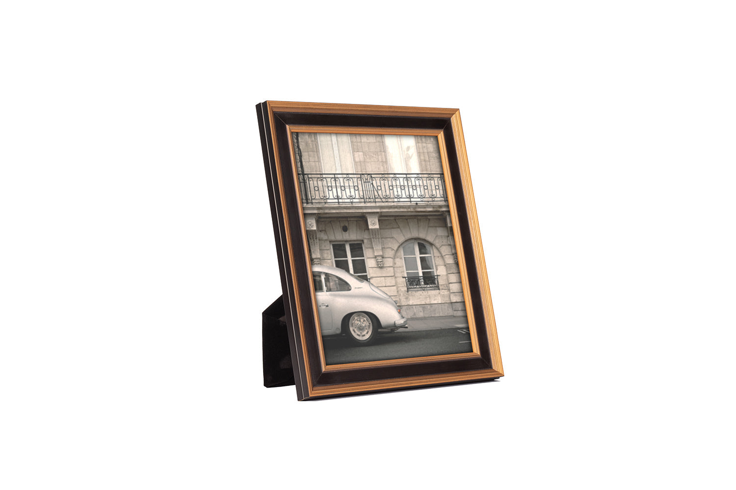 bronze and black stepped frame