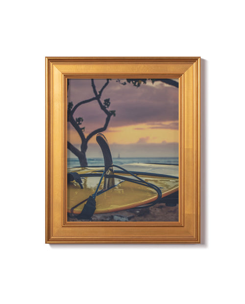 raised edge gold frame