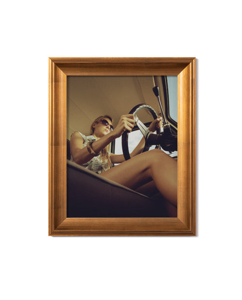 textured metallic gold frame