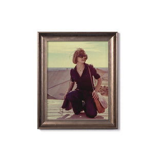 distressed silver scoop frame