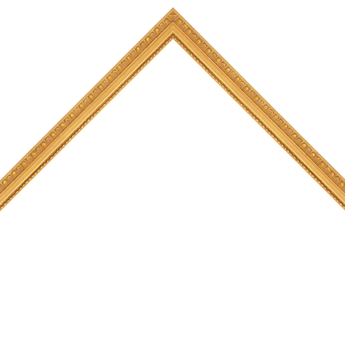 ornate gold frame with beaded lip