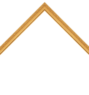 ornate gold frame with beaded lip