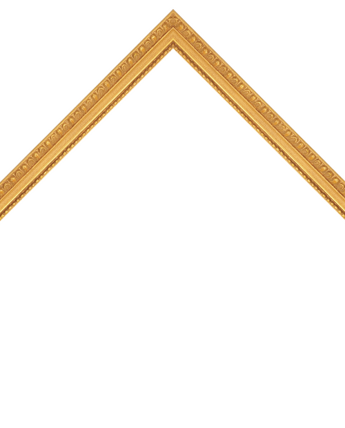 ornate gold frame with beaded lip