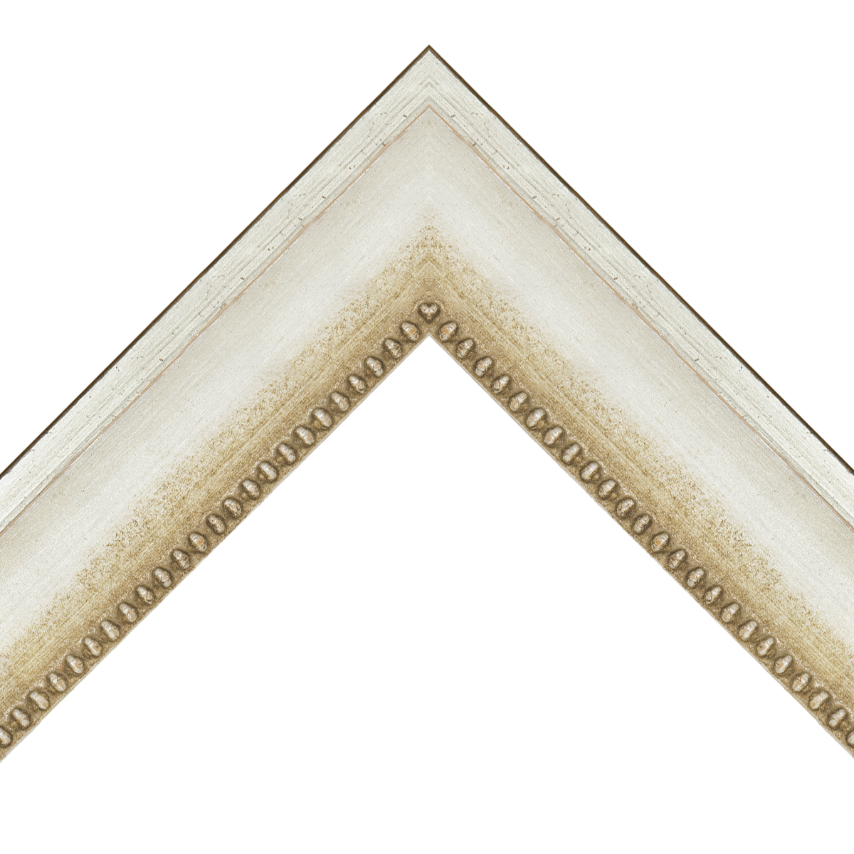 silver frame with silver beads