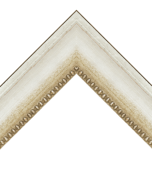 silver frame with silver beads