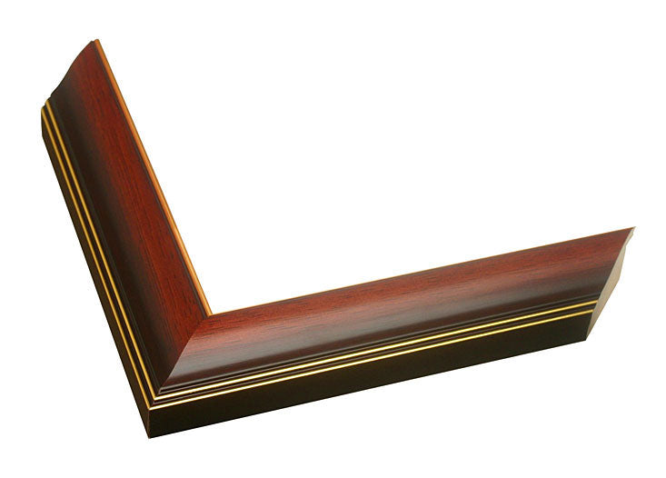 matte brown frame with gold lines