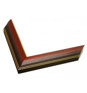 matte brown frame with gold lines