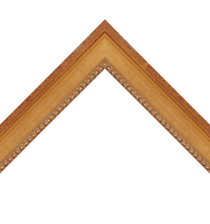 distressed gold frame with beads