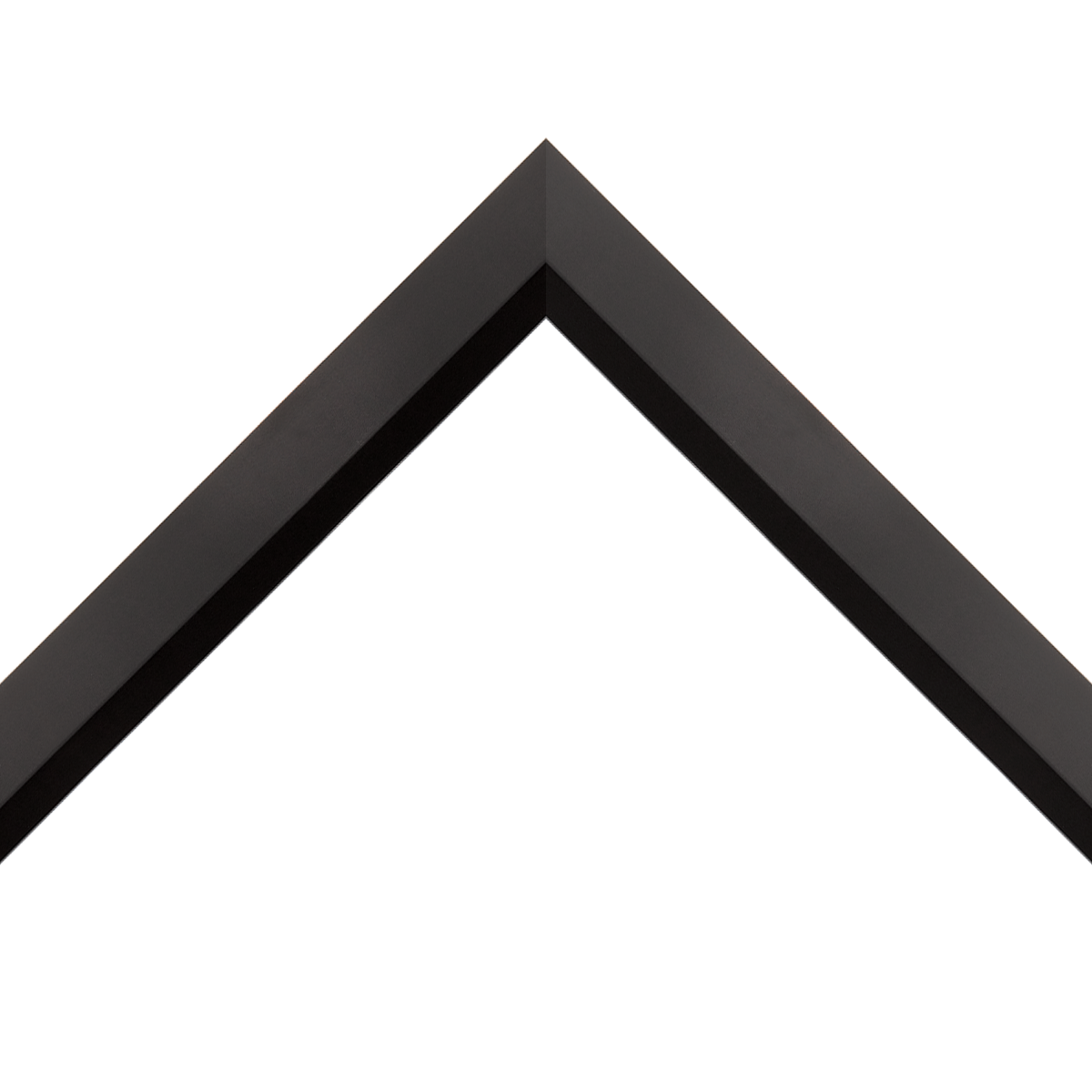 angled matte black frame