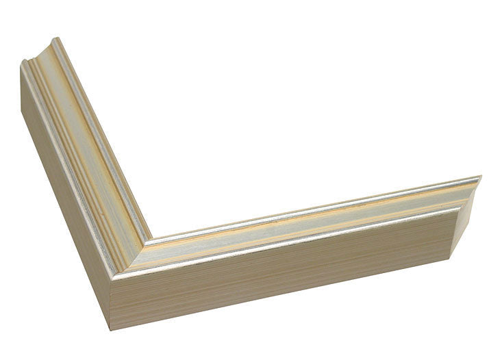 silver frame with raised edge detail