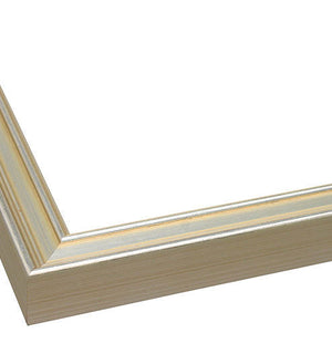 silver frame with raised edge detail