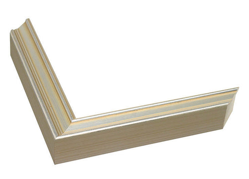 silver frame with raised edge detail