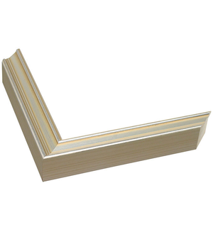 silver frame with raised edge detail