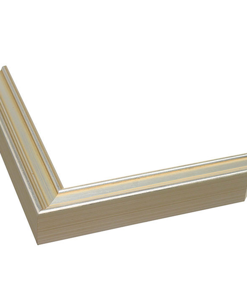 silver frame with raised edge detail