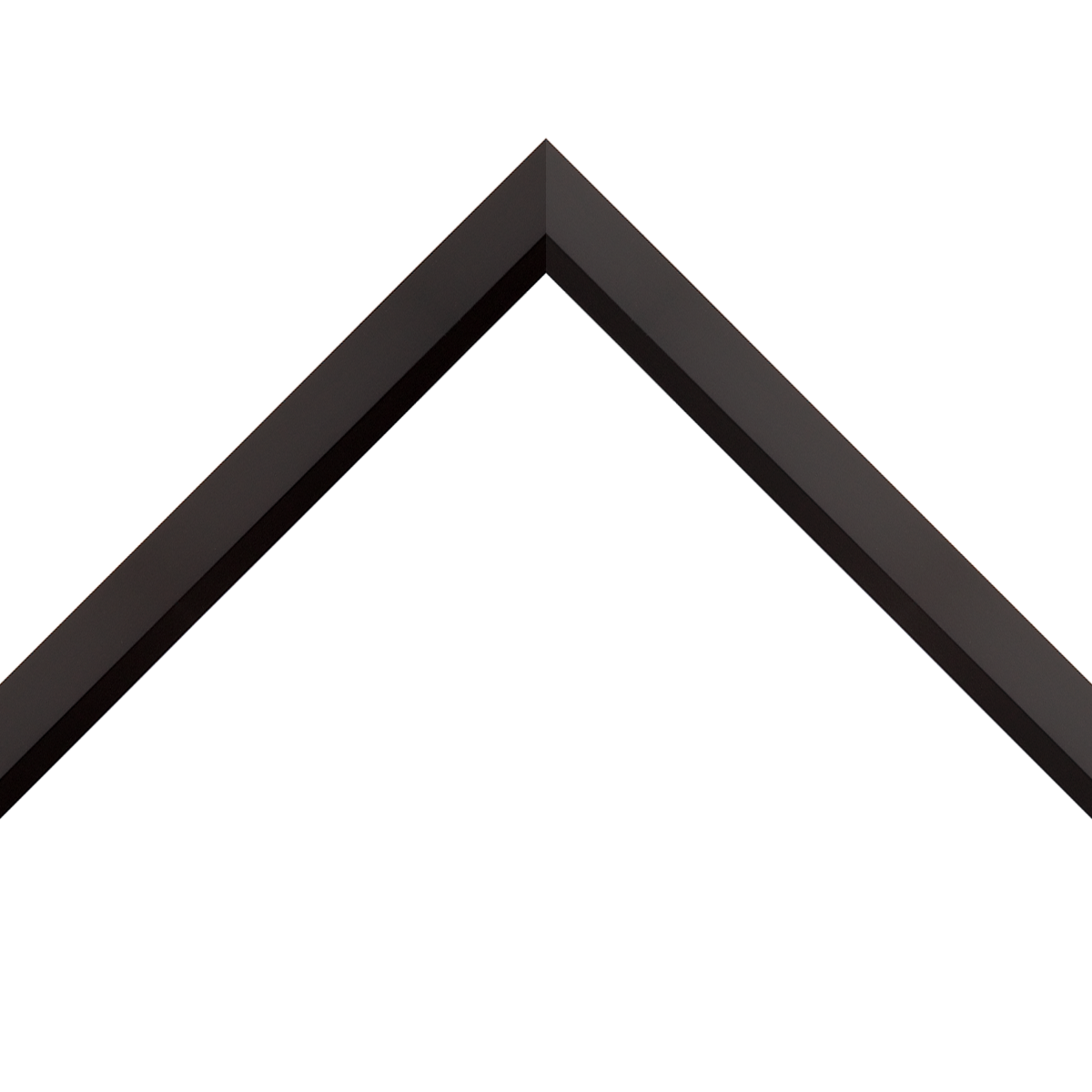 angled matte black frame