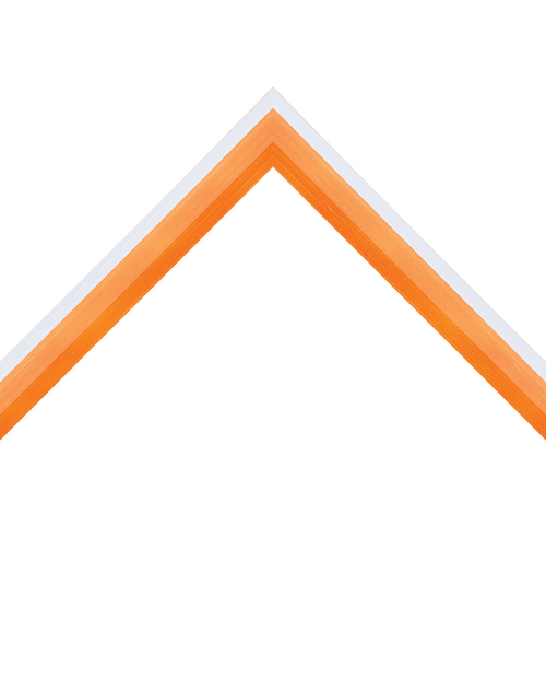 glossy angled orange frame with white edge