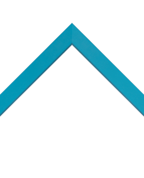 matte blue frame with bevel lip