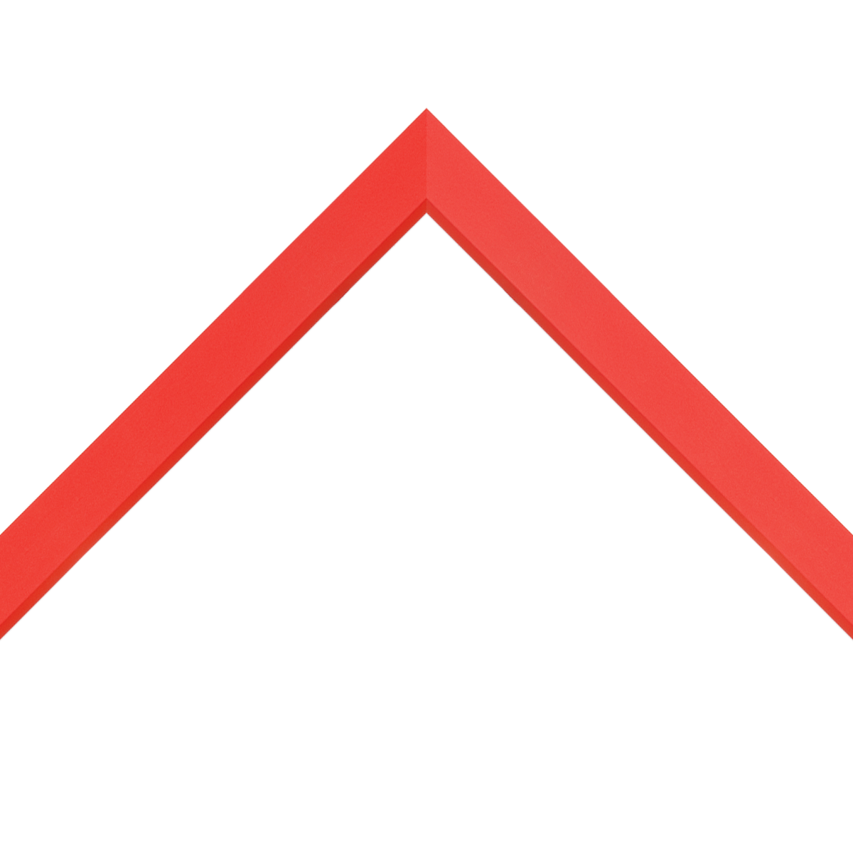 matte red frame with bevel lip
