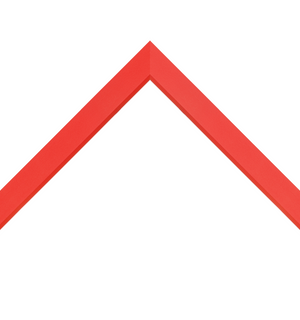 matte red frame with bevel lip