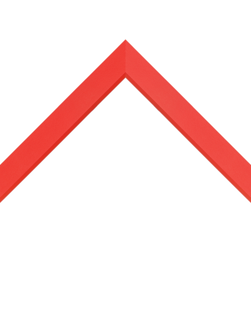 matte red frame with bevel lip