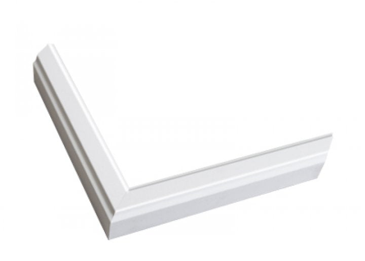 white frame with raised detail