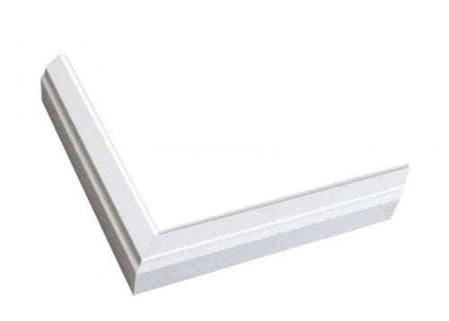 white frame with raised detail