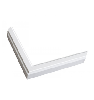 white frame with raised detail