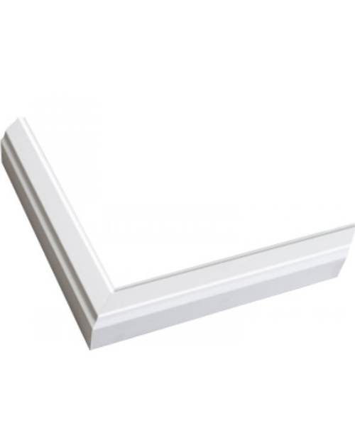 white frame with raised detail