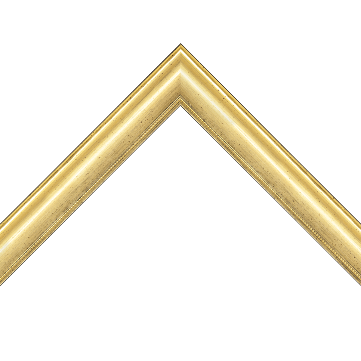 distressed gold frame with dotted lip