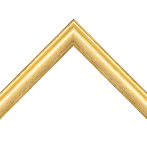 distressed gold frame with dotted lip