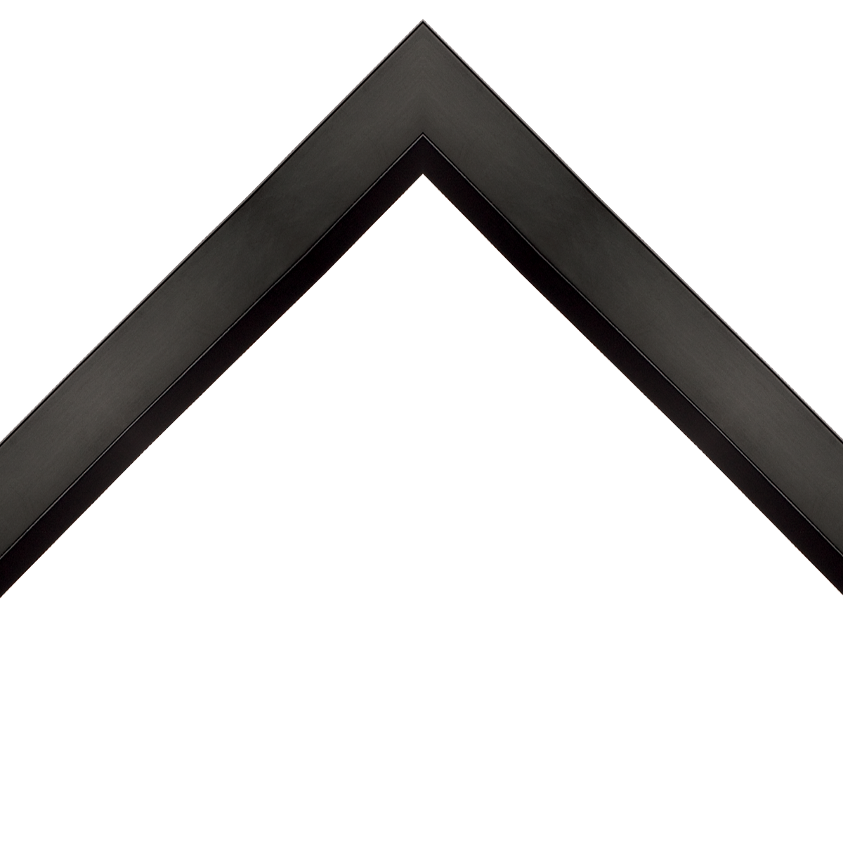 matte black frame with bevel lip
