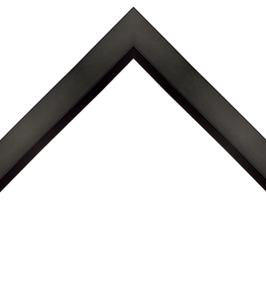 matte black frame with bevel lip